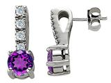 Original Star K™ Genuine Amethyst Earrings
