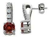 Original Star K™ Genuine Garnet Earrings