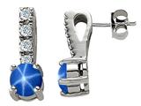 Original Star K™ Created Star Sapphire Earrings