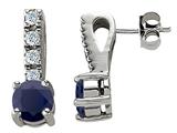 Original Star K™ Genuine Black Sapphire Earrings