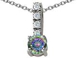 Original Star K™ Genuine Mystic Rainbow Topaz Pendant