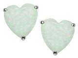 Original Star K™ 7mm Heart Shape Created Opal Earring Studs