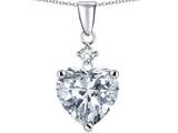 Original Star K™ Heart Shaped White Topaz Pendant