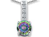 Original Star K™ Mystic Rainbow Topaz And Genuine Cubic Zirconia Pendant