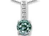 Original Star K™ Simulated Green Topaz And Genuine Cubic Zirconia Pendant