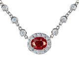 Original Star K™ Oval 10x8mm Created Ruby Necklace