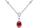 Original Star K™ Oval Created Ruby Necklace
