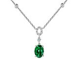 Original Star K™ Oval Simulated Emerald Necklace