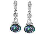 Original Star K™ Genuine Mystic Topaz 1.50 Inch Hanging Drop Earrings