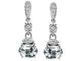 Original Star K™ Genuine White Topaz 1.50 Inch Hanging Drop Earrings