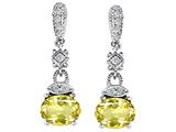 Original Star K™ Genuine Lemon Quartz 1.50 Inch Hanging Drop Earrings
