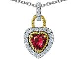 Original Star K™ Created Heart Shaped Ruby Pendant
