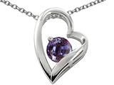 Original Star K™ 7mm Round Simulated Alexandrite Heart Pendant