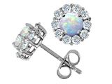 Original Star K™ Round Created Opal Earrings