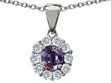 Original Star K™ Simulated Round Alexandrite Pendant