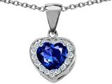Original Star K™ 8mm Heart Shape Lab Created Sapphire Pendant