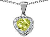 Original Star K™ 925 Genuine Heart Shaped Lemon Quartz Pendant