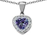 Original Star K™ 925 Simulated Heart Shaped Alexandrite Pendant