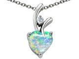 Original Star K™ Heart Shape 8mm Created Opal Pendant