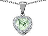 Original Star K™ Genuine Heart Shaped Green Amethyst Pendant