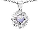Original Star K™ Created Round Opal Pendant