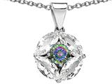 Original Star K™ Genuine Round Mystic Topaz Pendant