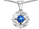 Original Star K™ Created Round Star Sapphire Pendant
