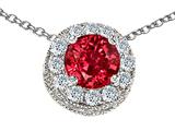 Original Star K™ Created Round Ruby Pendant