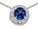 Original Star K™ Round Created Sapphire Pendant