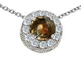 Original Star K™ Genuine Round Smoky Quartz Pendant