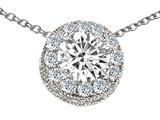 Original Star K™ Round Genuine White Topaz Pendant
