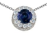 Original Star K™ Genuine Round 6mm Sapphire Pendant