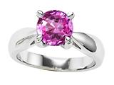 Original Star K™ 7mm Round Simulated Pink Tourmaline Engagement Ring