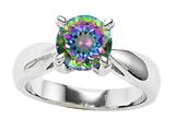 Original Star K™ 7mm Round Rainbow Mystic Topaz Engagement Ring