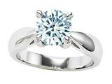 Original Star K™ Genuine 7mm Round Aquamarine Engagement Ring