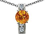 Original Star K™ 925 Genuine Round Citrine Pendant