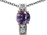Original Star K™ 925 Simulated Round Alexandrite Pendant