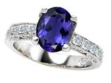 Original Star K™ 925 Created Oval Sapphire Ring