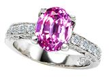 Original Star K™ 925 Simulated Oval Pink Tourmaline Ring