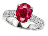 Original Star K™ 925 Created Oval Ruby Ring