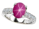 Original Star K™ 925 Created Oval Star Ruby Ring