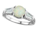 Original Star K™ Round 7mm Created Opal Engagement Ring