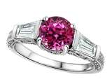Original Star K™ Round 7mm Simulated Pink Tourmaline Engagement Ring