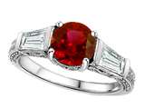 Original Star K™ 925 Lab Created Ruby Engagement Ring