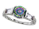 Original Star K™ Round 7mm Rainbow Mystic Topaz Engagement Ring