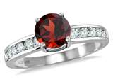 Original Star K™ Round 7mm Genuine Garnet Engagement Ring