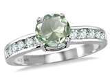 Original Star K™ Round 7mm Genuine Green Amethyst Engagement Ring