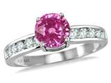 Original Star K™ Round 7mm Created Pink Sapphire Engagement Ring
