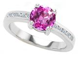 Original Star K™ Round 7mm Simulated Pink Topaz Engagement Ring