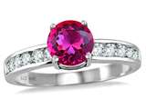 Original Star K™ Round 7mm Simulated Pink Tourmaline Engagement Ring